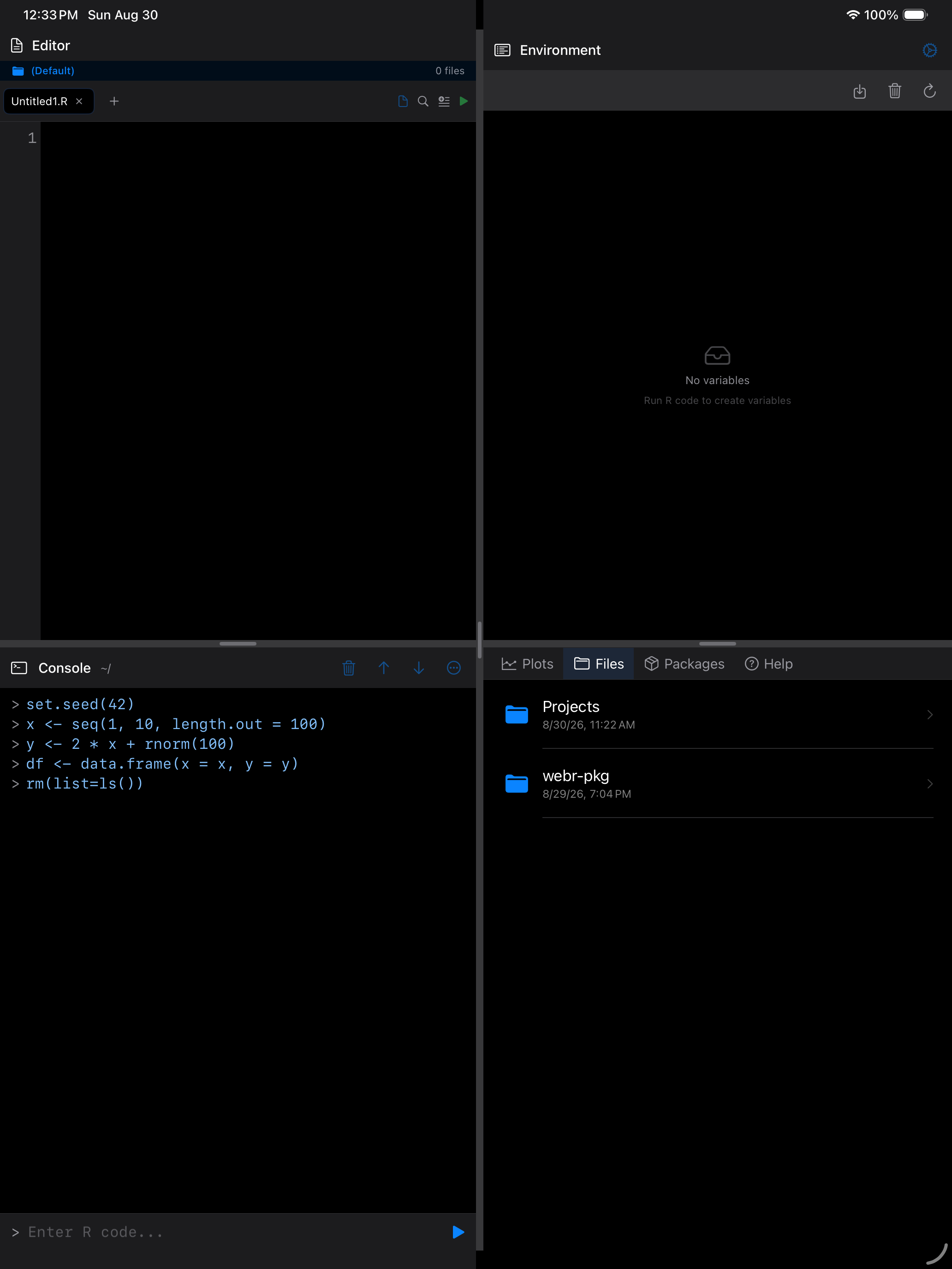 Packages on iPad