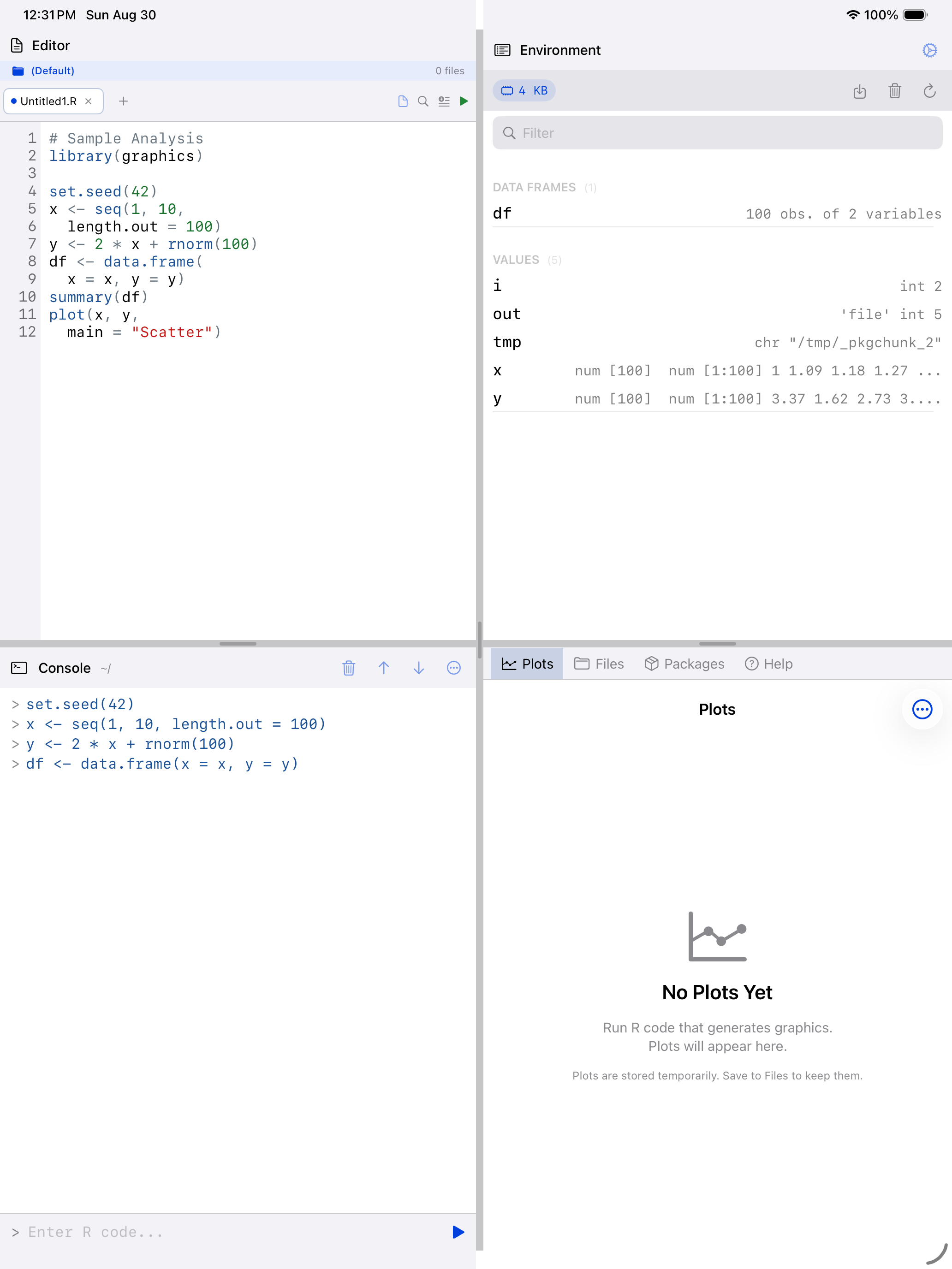Environment on iPad