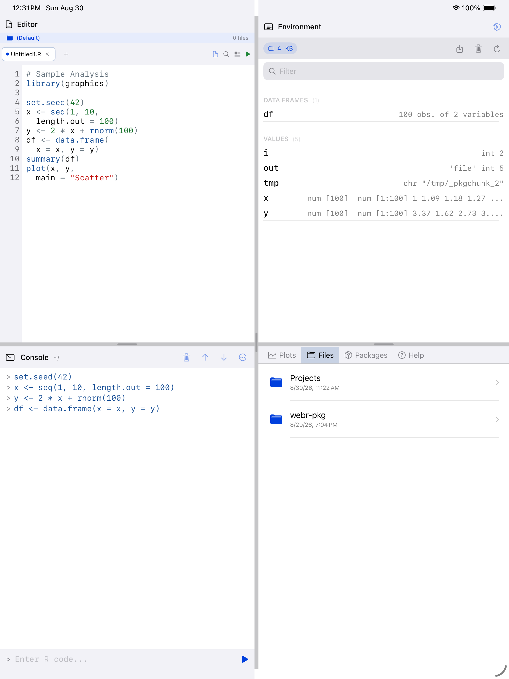 Files on iPad