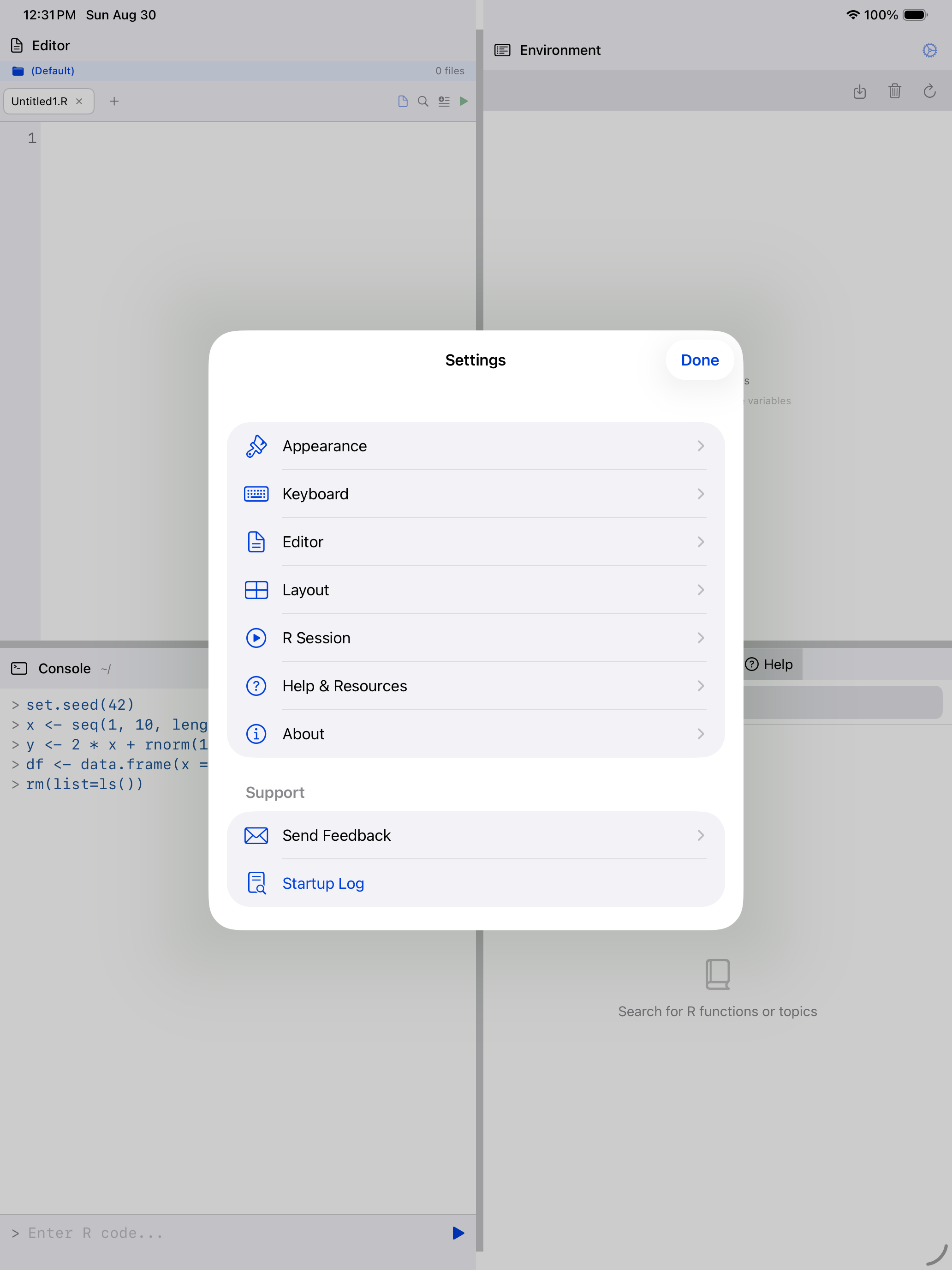 Projects on iPad
