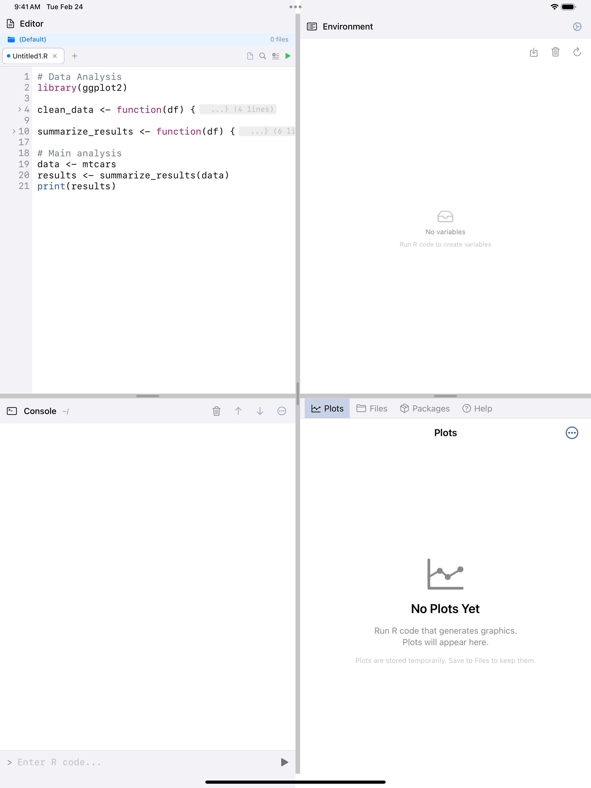 Code folding on iPad