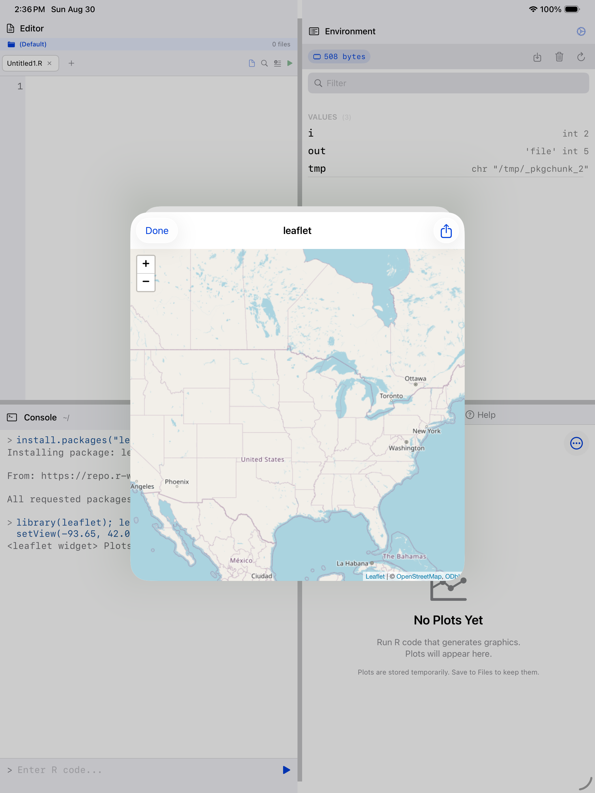 Interactive leaflet on iPad