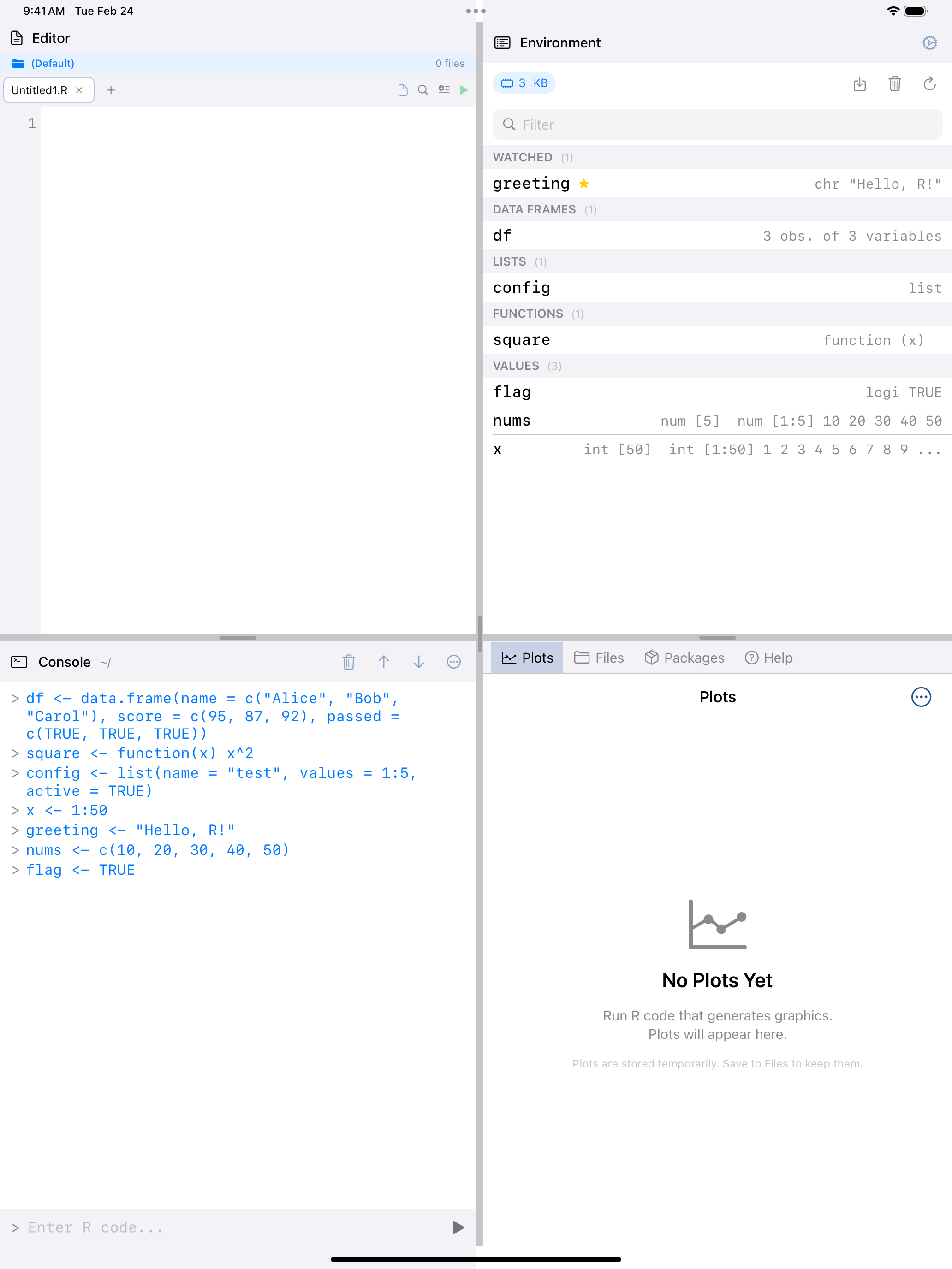 Environment tab on iPad with swipe-left revealing red Delete button