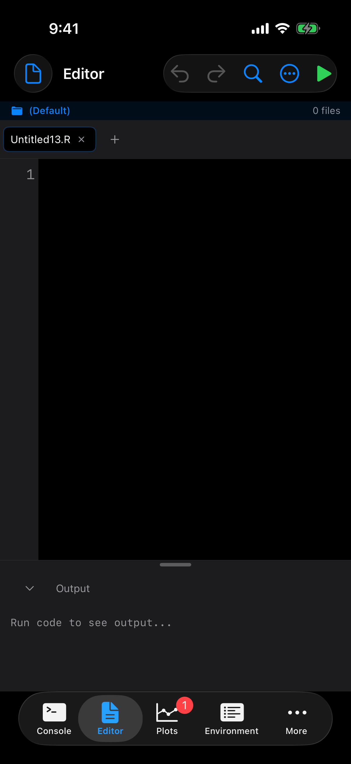 Editor active on iPhone
