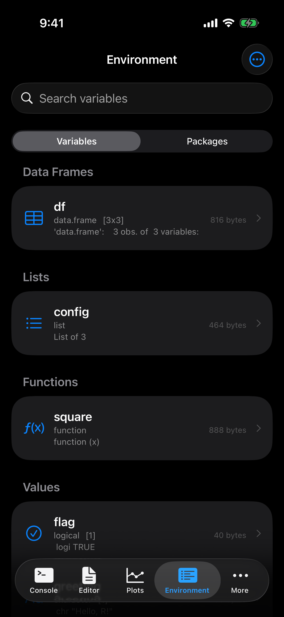 Long press context menu showing the Watch option on iPhone in dark mode