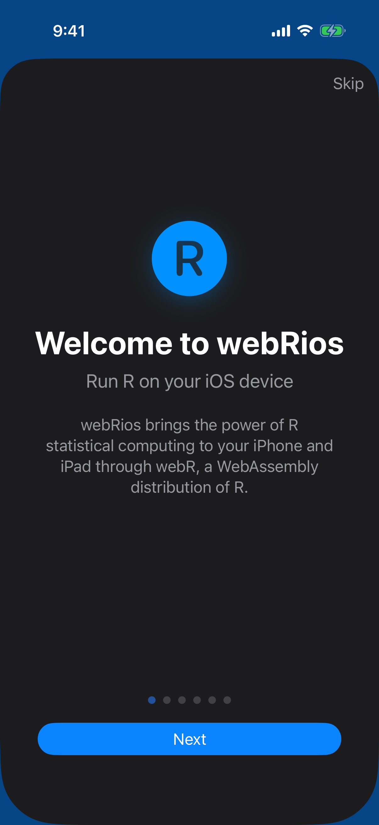 Onboarding welcome on iPhone