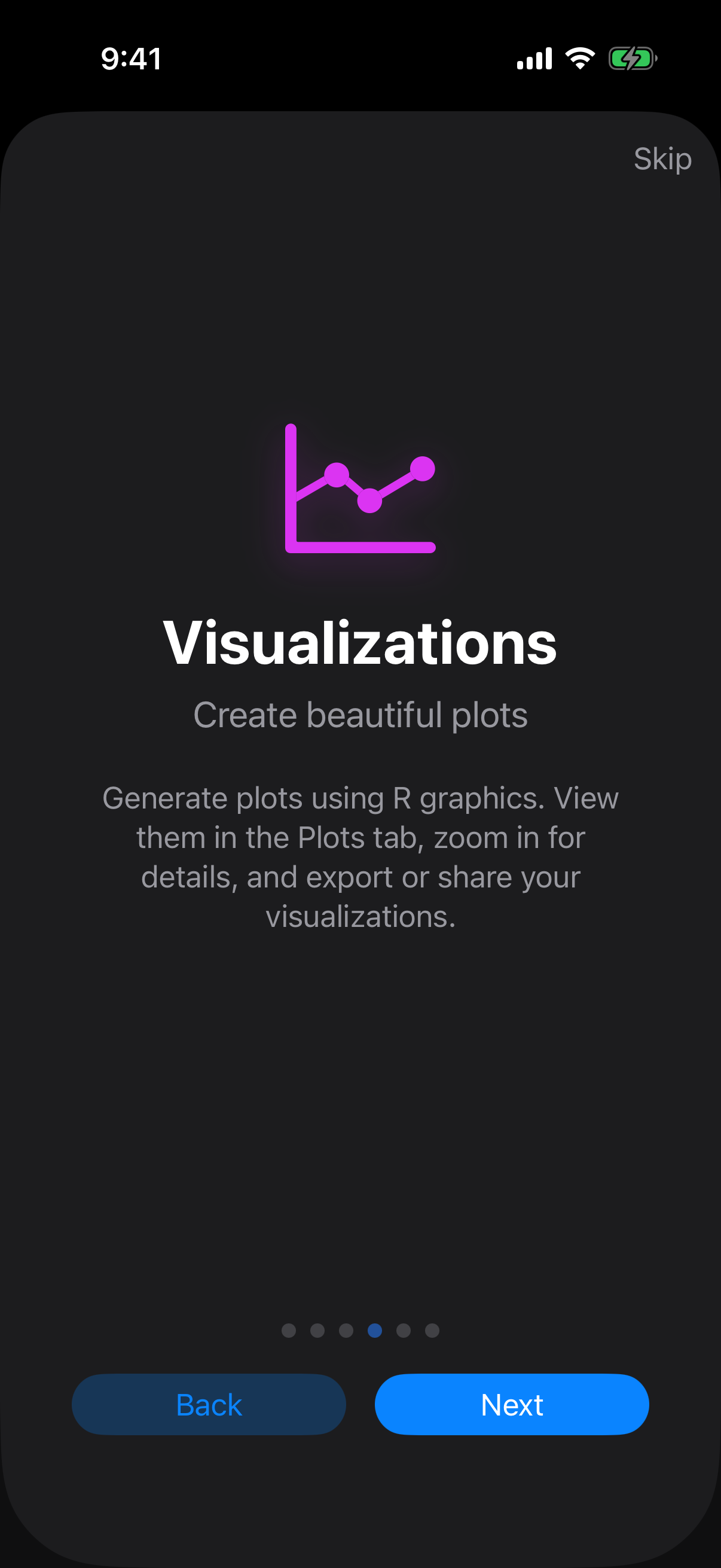 Onboarding plots on iPhone