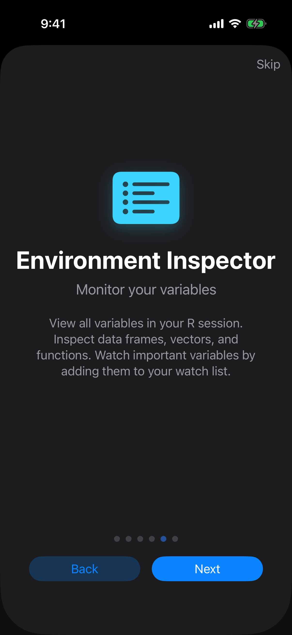 Onboarding environment on iPhone