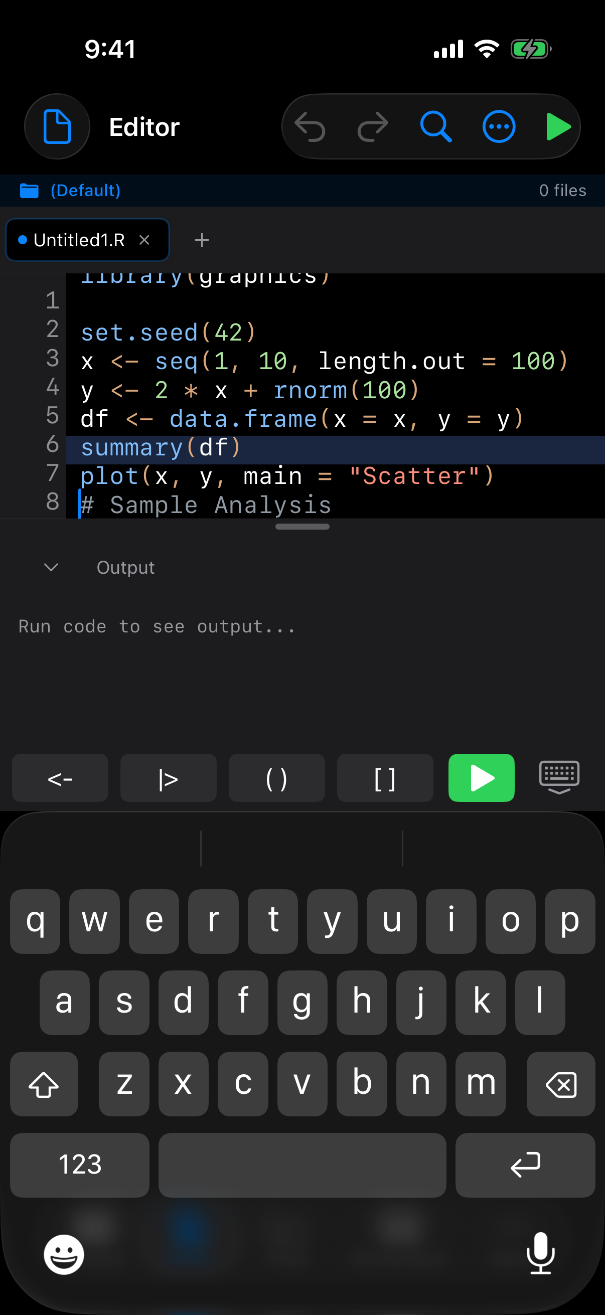 Editor syntax on iPhone