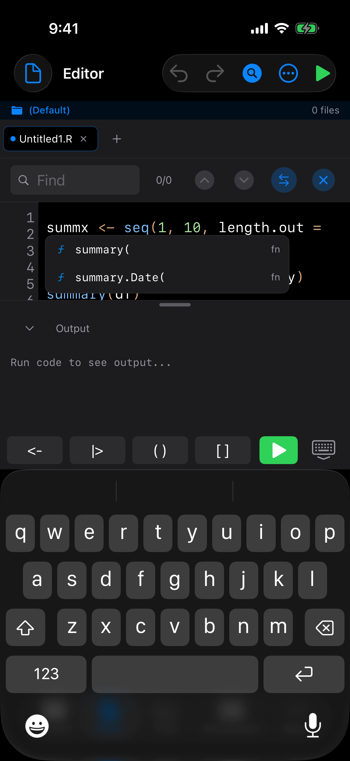 Editor gist export on iPhone