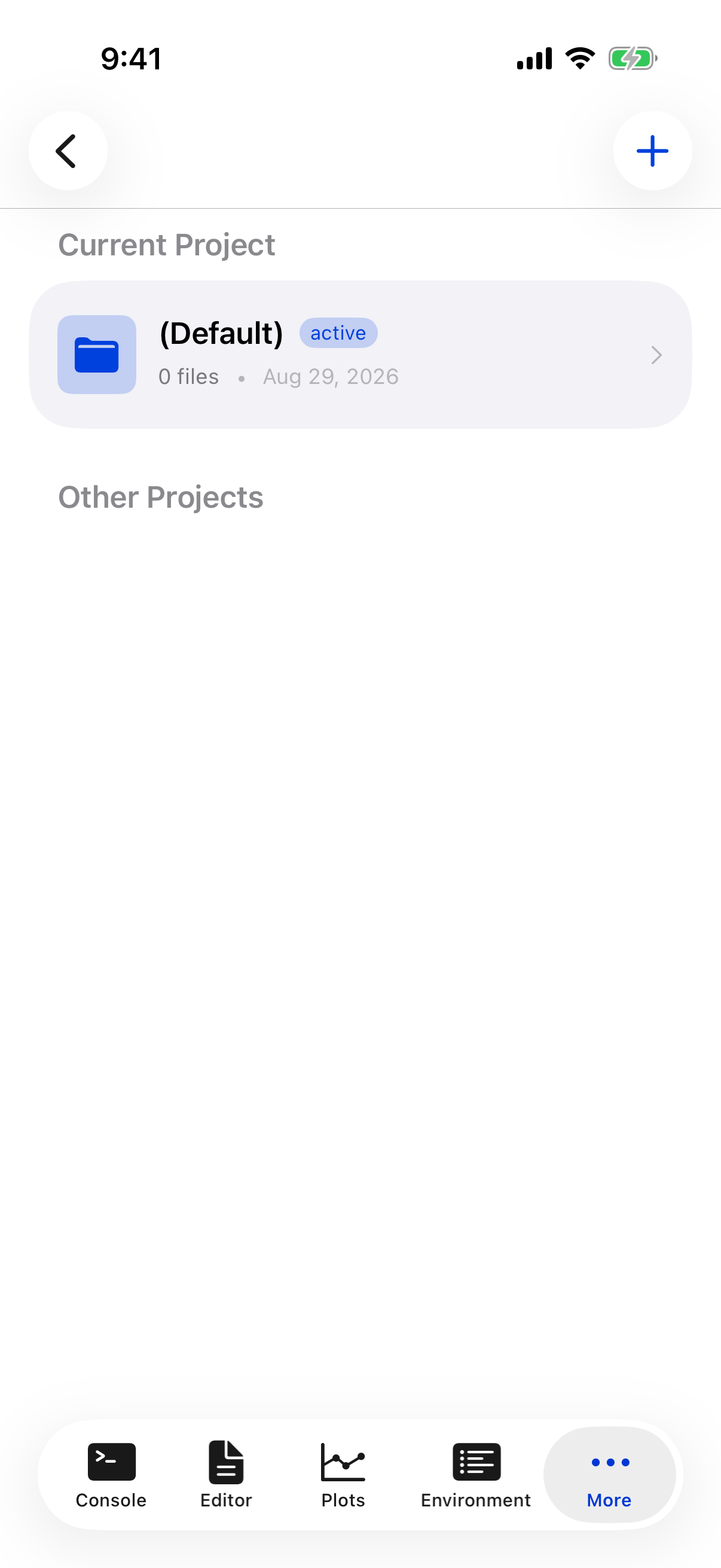 Projects on iPhone