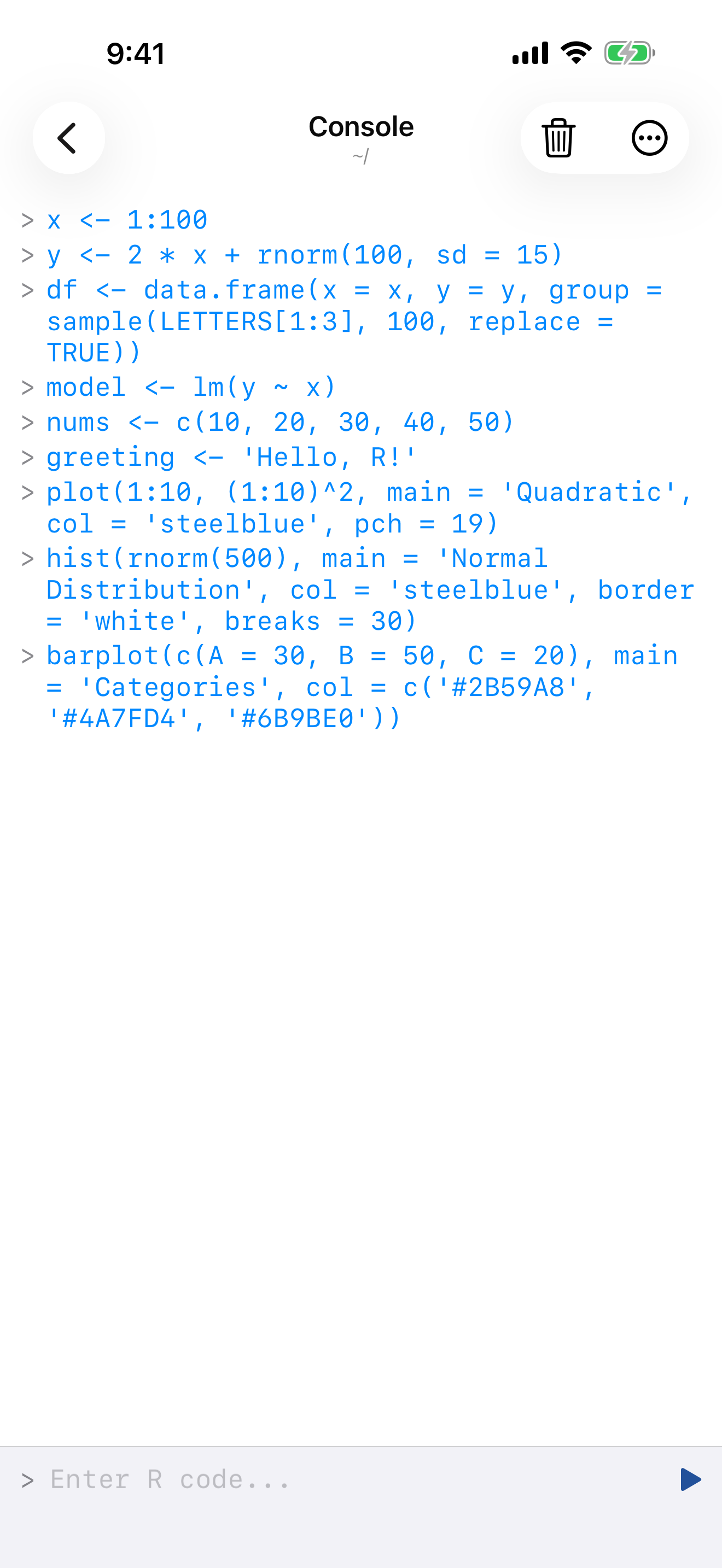 iPhone showing Sidebar Navigation layout
