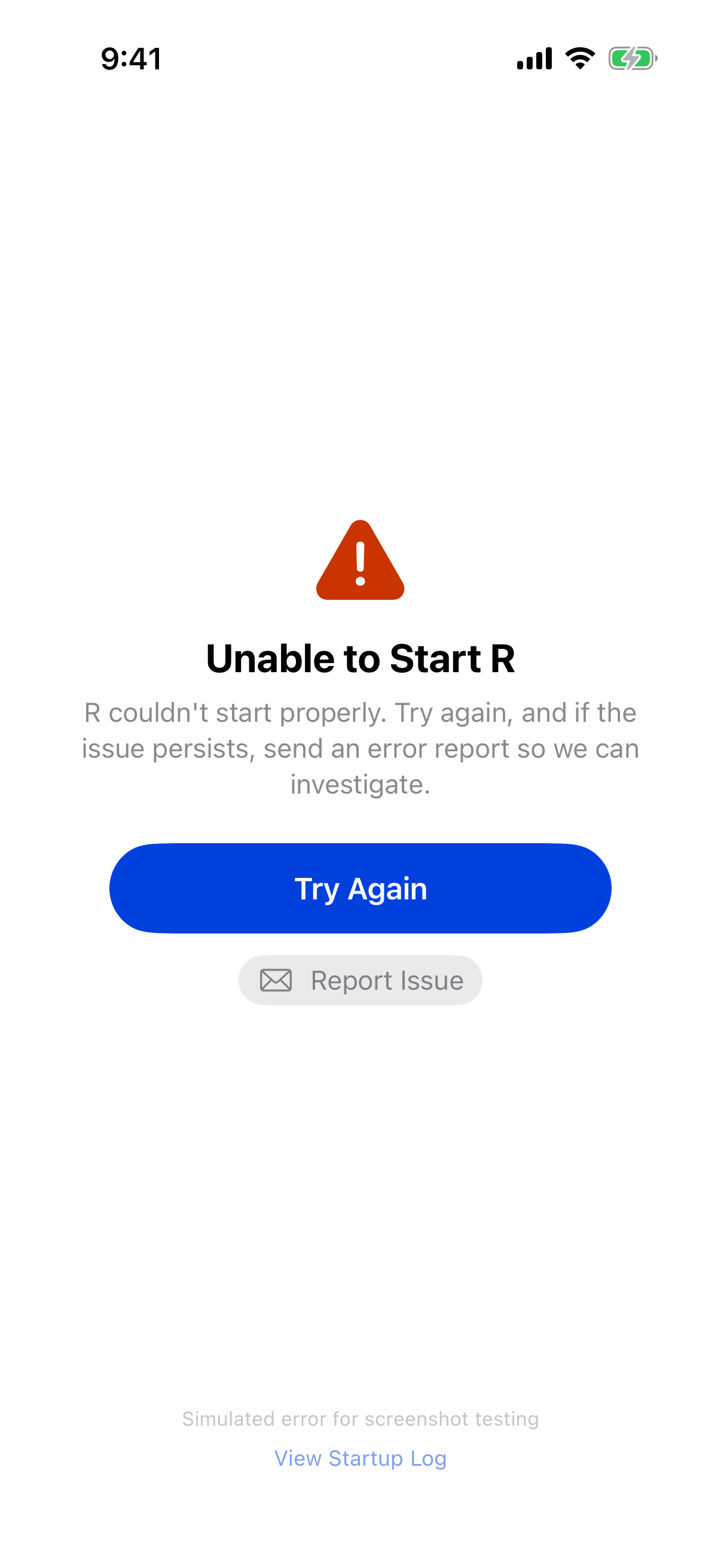 Error on iPhone