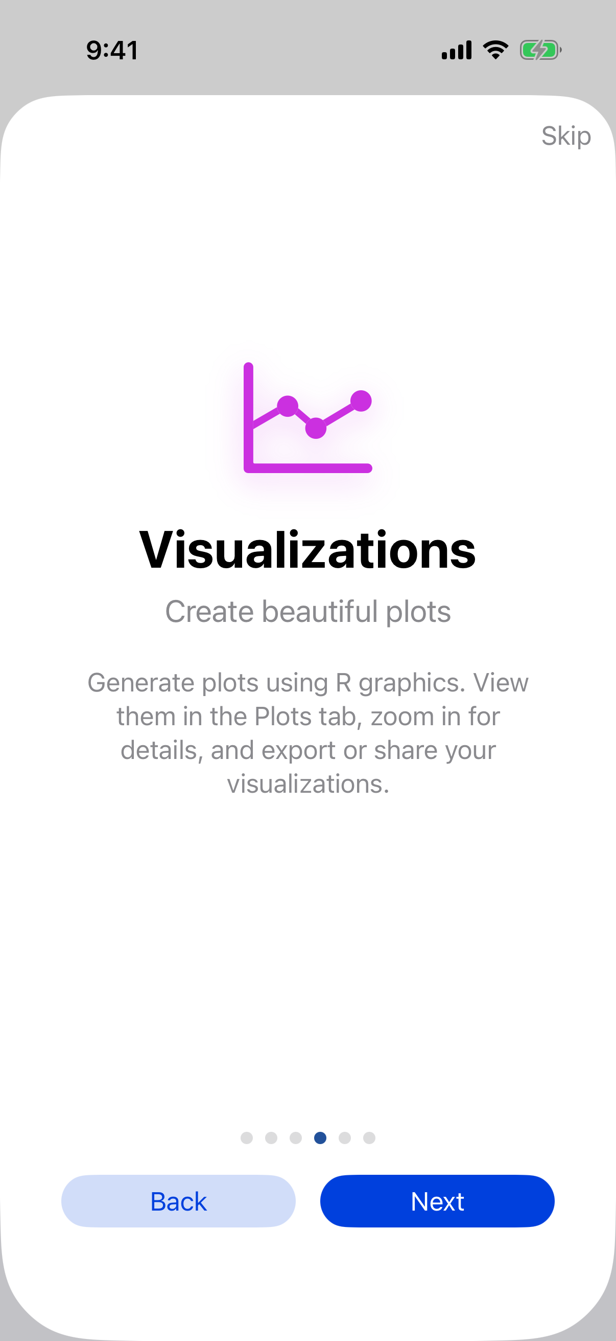 Onboarding plots on iPhone