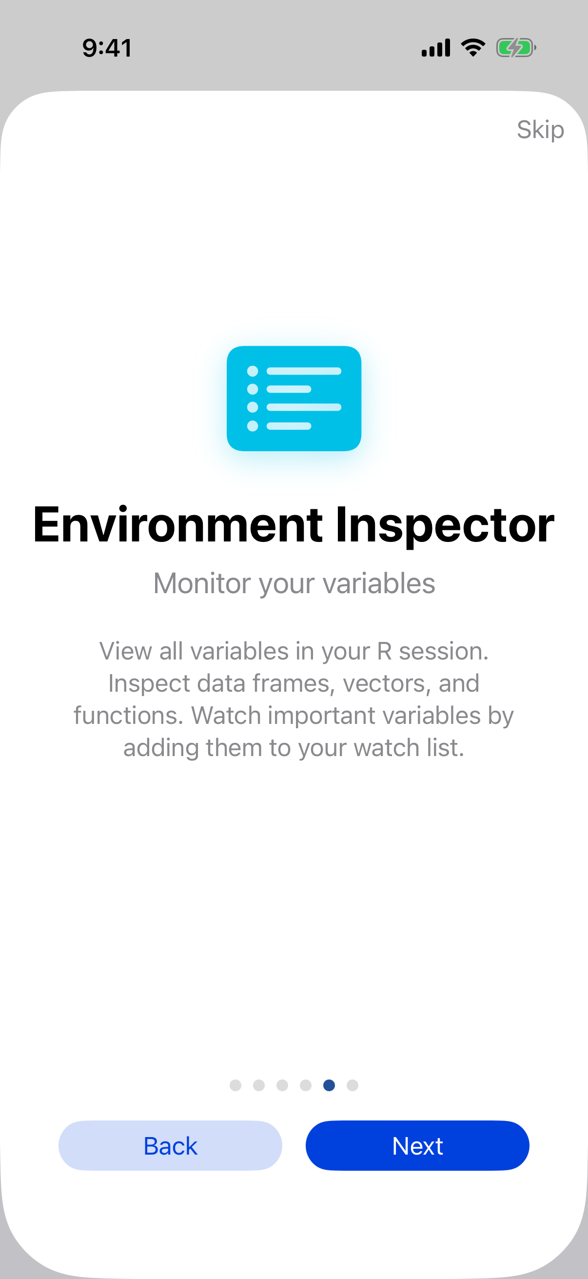 Onboarding environment on iPhone