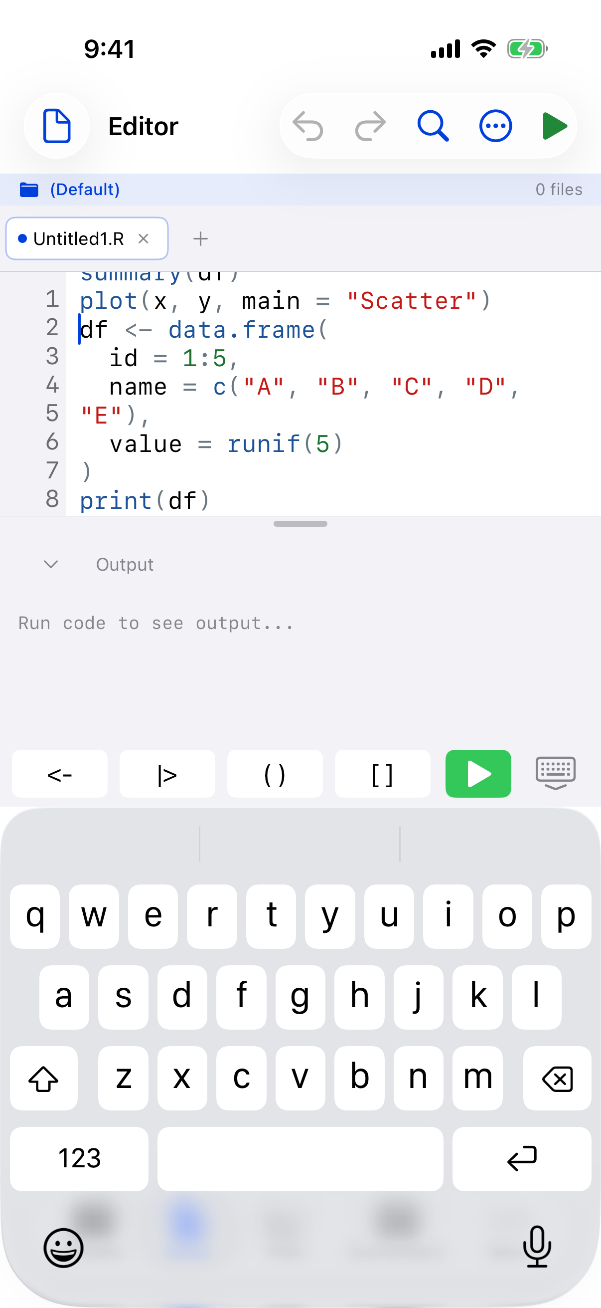Editor syntax on iPhone